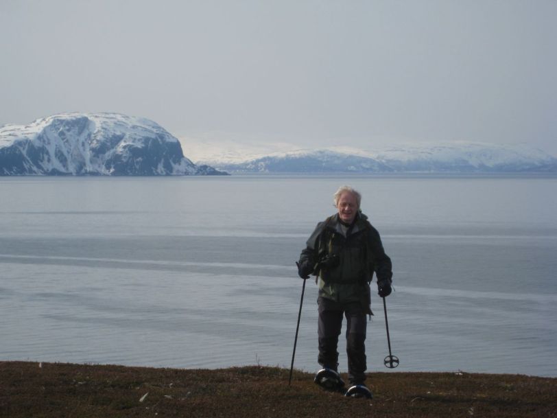 Rolf Terje på truger.      Foto: J.K. Bless