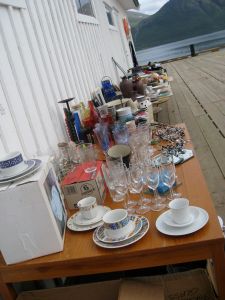 Loppemarked på Vorterøya.  