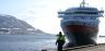 Hurtigruta "Nordlys" legger til kai i Tromsø. Foto: R.T. Enoksen