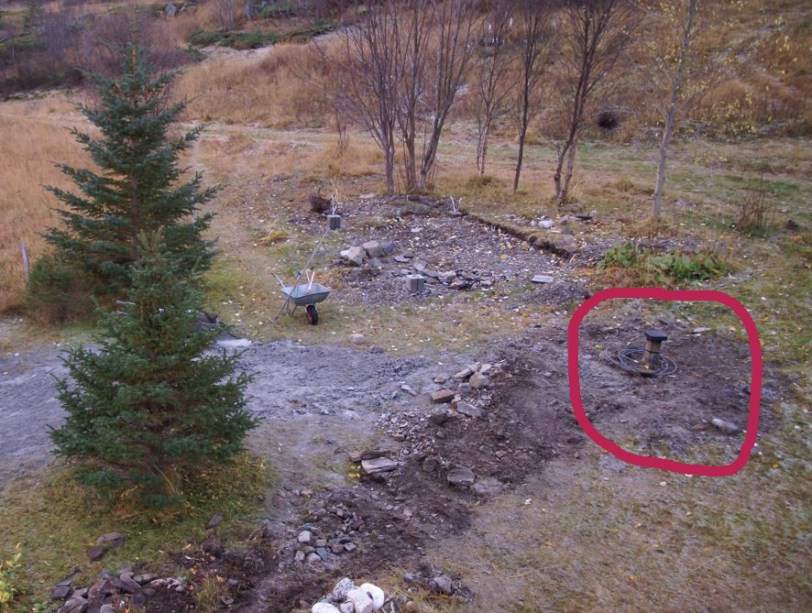 Brønnboring ferdig. Foto: R.T. Enoksen