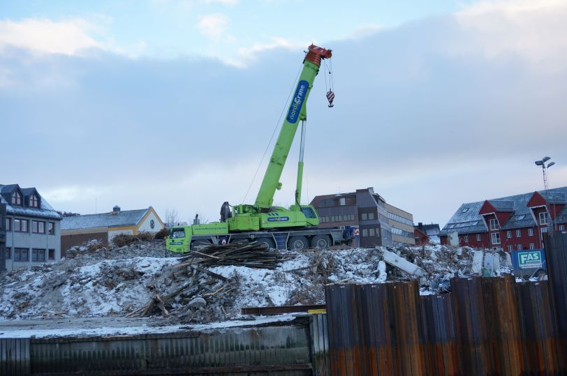 Domus ligger i grus. Foto: R. T. Enoksen Domus er borte