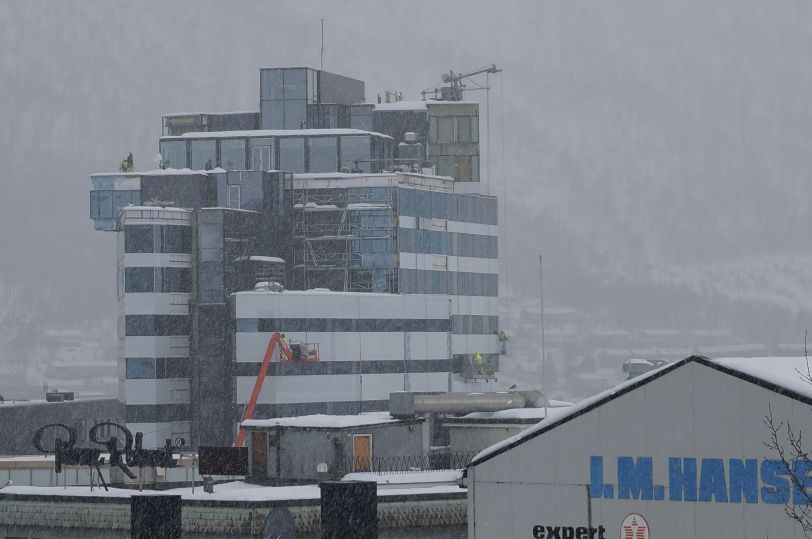 The Edge i snøføyka. Foto: J. K. Bless