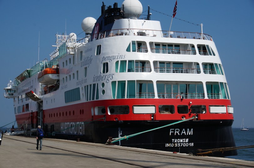 Fram ved kai i Lisboa