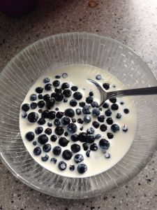 Blåbær med fløte